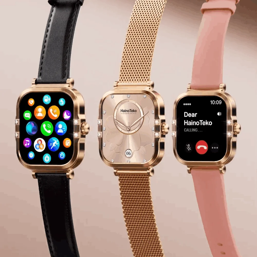 HAINO TEKO 22 Mini tunisie , Meilleur Prix Tunisie , Montre Smartwatch , Appel Bluetooth , Rose gold , montre connectée femme