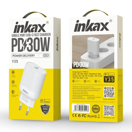 charge rapide tunisie, charge fast tunisie, charge type c tunisie, Chargeur Rapide INKAX Y24 20W Samsung iPhone Infinix Redmi