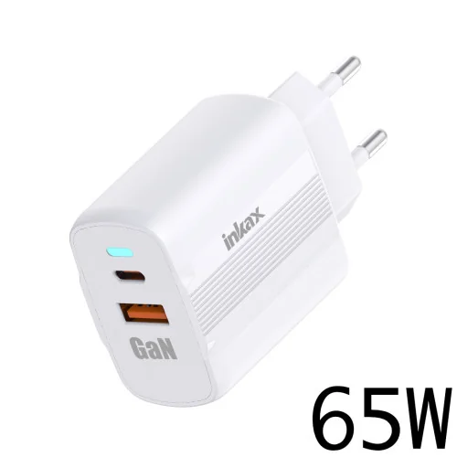 charge rapide tunisie, charge fast tunisie, charge type c tunisie, Chargeur Rapide INKAX C11 65W Samsung iPhone Infinix Redmi