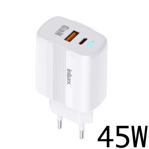 charge rapide tunisie, charge fast tunisie, charge type c tunisie, Chargeur Rapide INKAX C12 45W Samsung iPhone Infinix Redmi