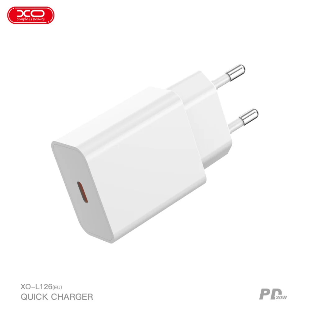 charge rapide tunisie, chargeur smartphone prix, chargeur original, acheter chargeur téléphone, XO L126 20W Samsung iPhone