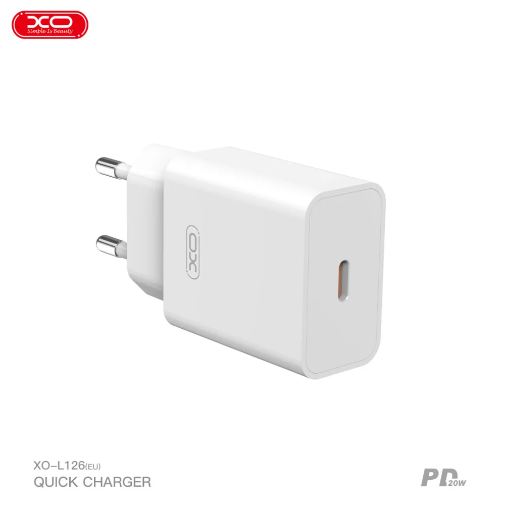 charge rapide tunisie, chargeur smartphone prix, chargeur original, acheter chargeur téléphone, XO L126 20W Samsung iPhone