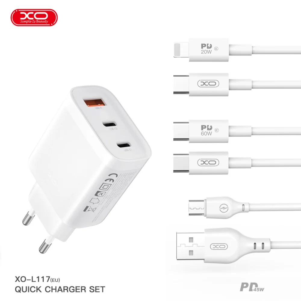 charge rapide tunisie chargeur smartphone prix chargeur original acheter chargeur téléphone L117 45W Samsung iPhone PD QC PPS