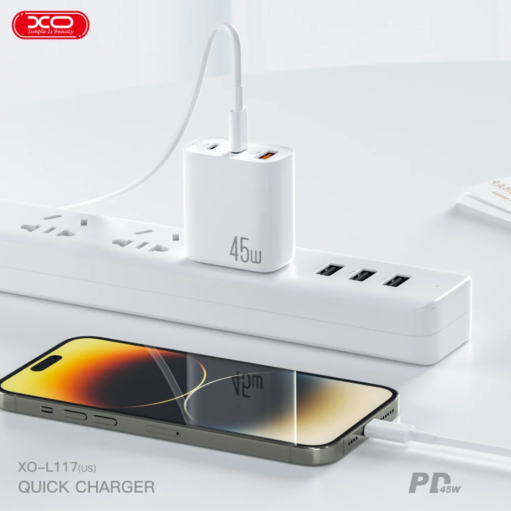 charge rapide tunisie chargeur smartphone prix chargeur original acheter chargeur téléphone L117 45W Samsung iPhone PD QC PPS