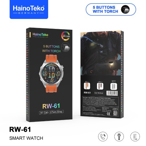 HAINO TEKO RW-61 Marron , Meilleur Prix Tunisie , Montre Smartwatch , Appel , Bluetooth , 3 ceintures, connectée 2