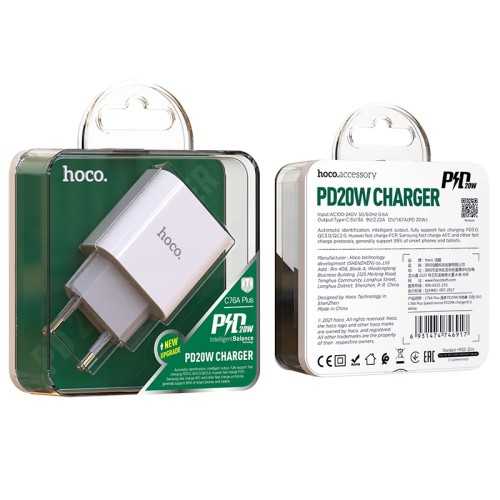 Tête chargeur PD Charge HOCO 20W C76A Tunisie meilleur prix Tête chargeur PD Charge HOCO 20W C76A Tunisie meilleur prix
