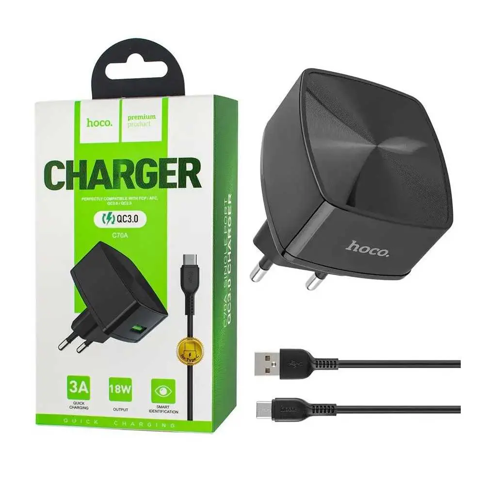 Chargeur Fast QC3 HOCO 18W C70A Tunisie meilleur prix