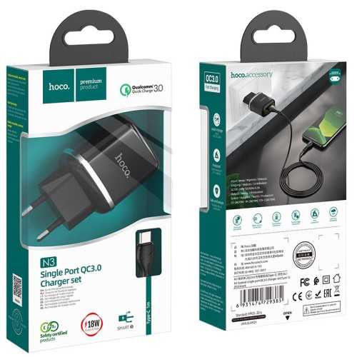 Chargeur Fast QC3 HOCO 18W N3 Tunisie meilleur prix Chargeur Fast QC3 HOCO 18W N3 Tunisie meilleur prix