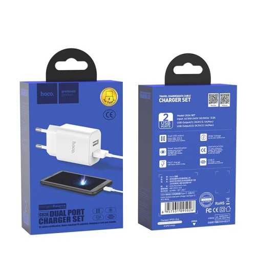 Chargeur HOCO 2.1A C62A Type C Tunisie meilleur prix Chargeur HOCO 2.1A C62A Type C Tunisie meilleur prix