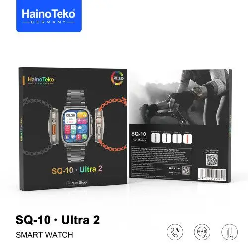Montre Connectée HAINO TEKO SQ-10 Ultra 2 , Meilleur Prix Tunisie , Smart watch , Appel , Bluetooth , 4 ceintures 2