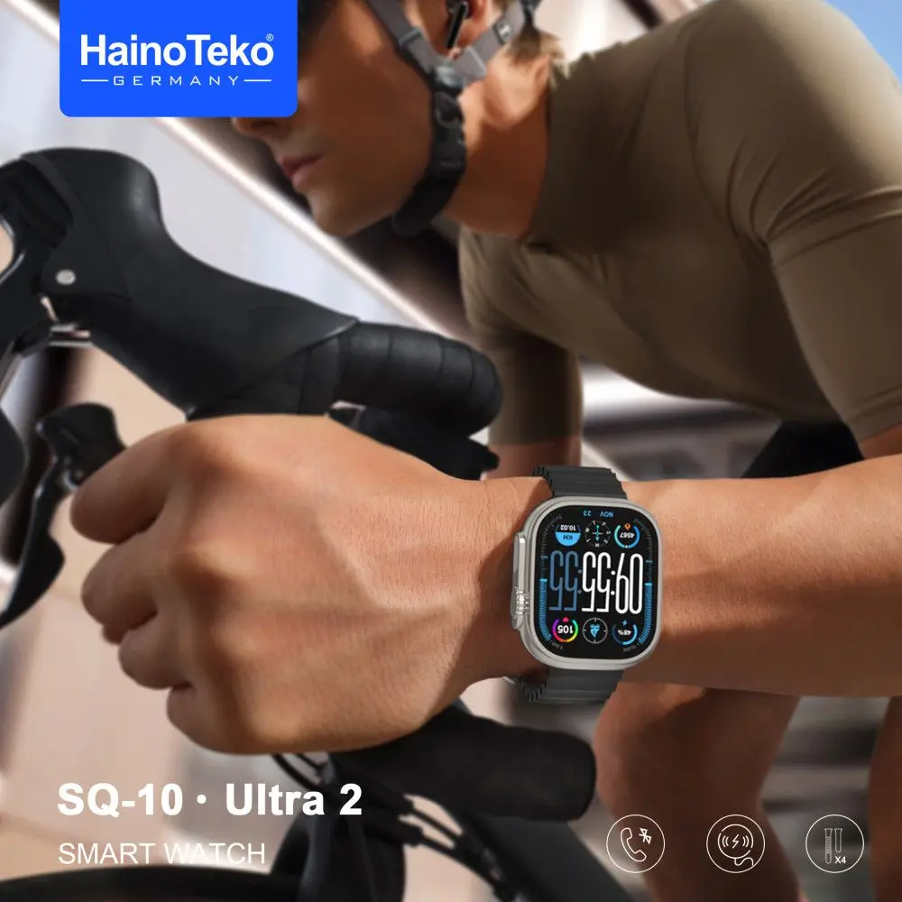 Montre Connectée HAINO TEKO SQ-10 Ultra 2 , Meilleur Prix Tunisie , Smart watch , Appel , Bluetooth , 4 ceintures