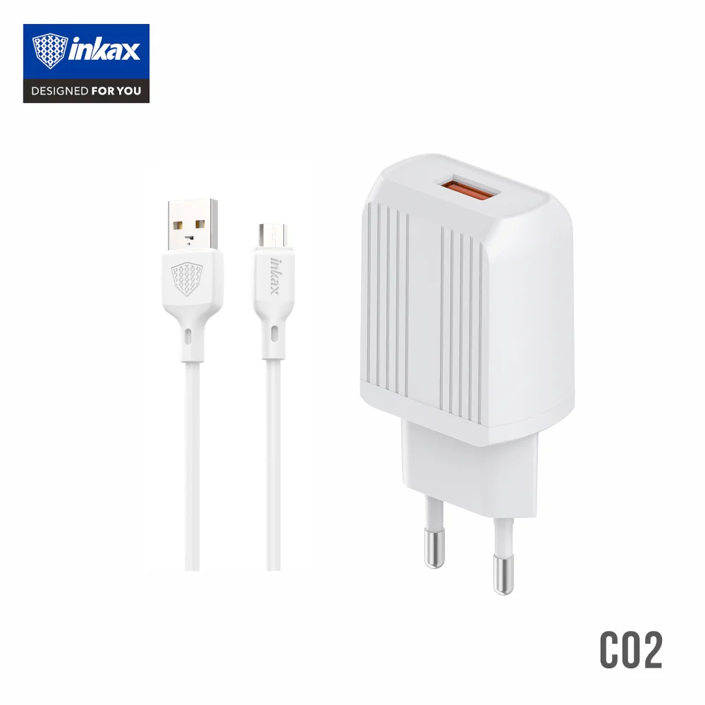 Chargeur INKAX C02 Micro 10W chargeur rapide Meilleur Prix Tunisie double USB Android iphone