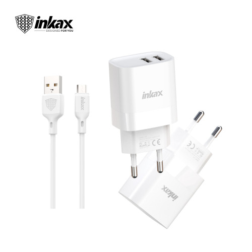 Chargeur INKAX C06 Micro 12W chargeur rapide Meilleur Prix Tunisie double USB Android iphone Chargeur INKAX C06 Micro 12W chargeur rapide Meilleur Prix Tunisie double USB Android iphone