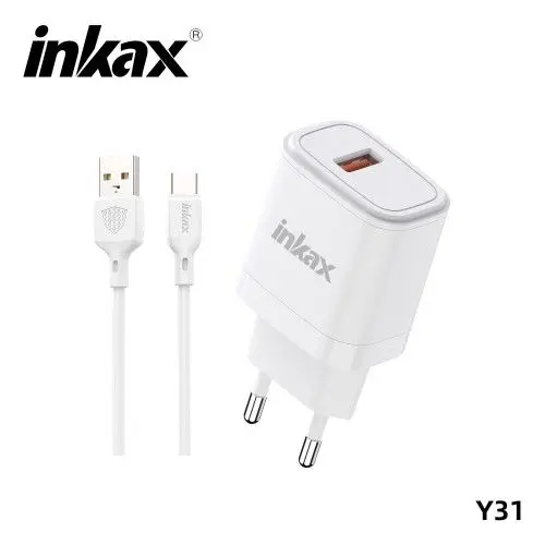Chargeur INKAX Y31 Type-C 18W chargeur rapide QC 3.0 Meilleur Prix Tunisie double USB Android iphone Fast