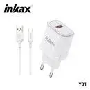 Chargeur INKAX Y31 Type-C 18W chargeur rapide QC 3.0 Meilleur Prix Tunisie double USB Android iphone Fast