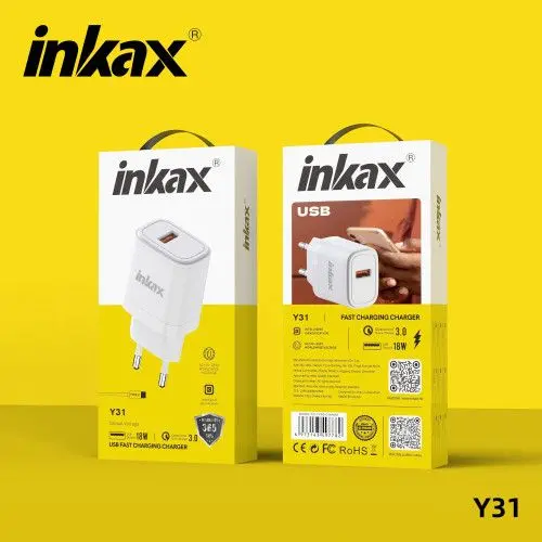 Chargeur INKAX Y31 Type-C 18W chargeur rapide QC 3.0 Meilleur Prix Tunisie double USB Android iphone Fast 2