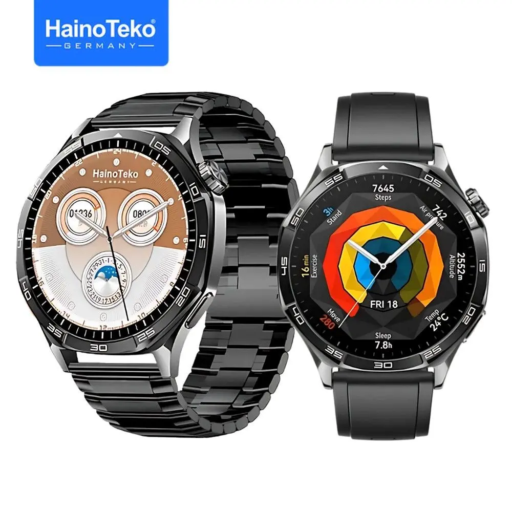 HAINO TEKO GT5 Max RW-64 Noir , Meilleur Prix Tunisie , Montre Smartwatch , Appel , Bluetooth , 3 ceintures, connectée