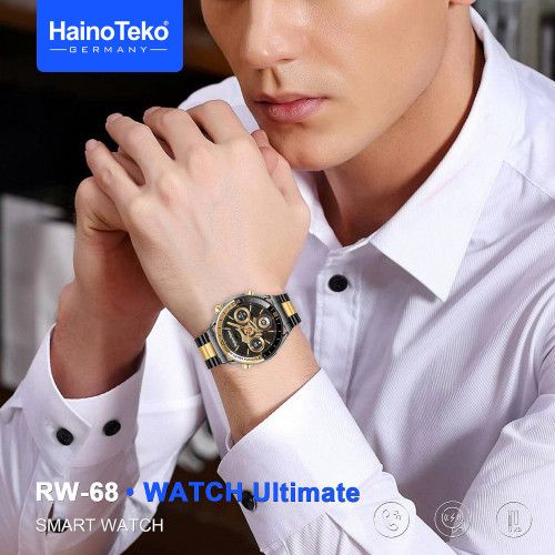 HAINO TEKO RW-68 Noir , Meilleur Prix Tunisie , Montre Smartwatch , Appel , Bluetooth , 3 ceintures, connectée