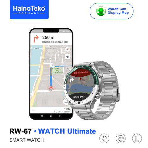 HAINO TEKO RW-67 , Meilleur Prix Tunisie , Montre Smartwatch , Appel , Bluetooth , 3 ceintures, connectée